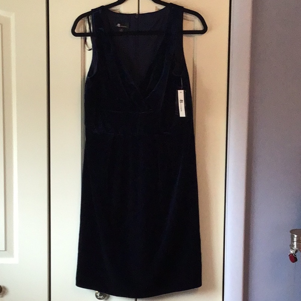 AB Studio - Beautiful Cobalt Blue Velvety Dress - Size 14